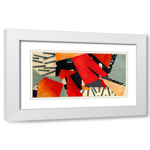 Memphis Blues White Modern Wood Framed Art Print with Double Matting by Bacci, Leonardo