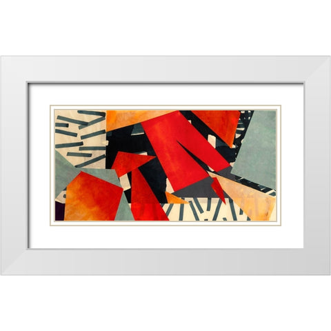 Memphis Blues White Modern Wood Framed Art Print with Double Matting by Bacci, Leonardo