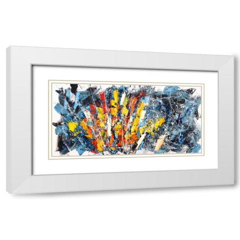 Rising Sun White Modern Wood Framed Art Print with Double Matting by Ferri, Bob