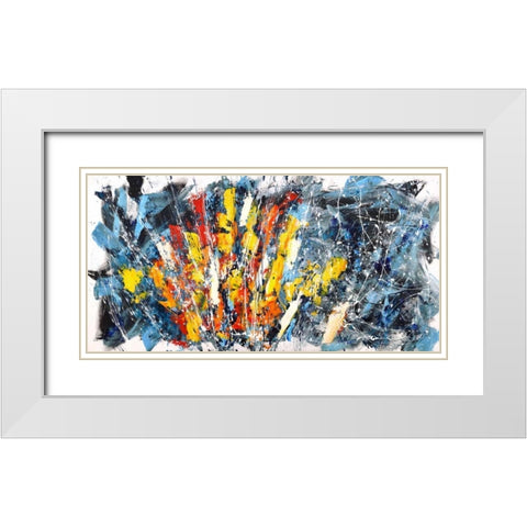Rising Sun White Modern Wood Framed Art Print with Double Matting by Ferri, Bob