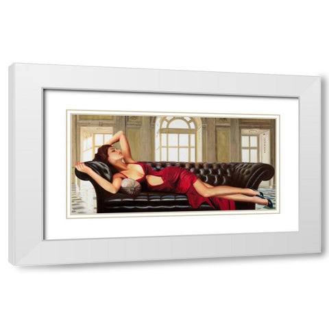 Divine White Modern Wood Framed Art Print with Double Matting by Benson, Pierre