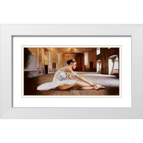 Rehearsal White Modern Wood Framed Art Print with Double Matting by Benson, Pierre