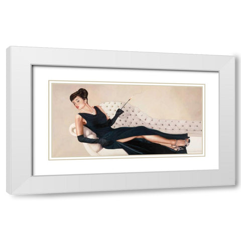 Like a Movie White Modern Wood Framed Art Print with Double Matting by Benson, Pierre