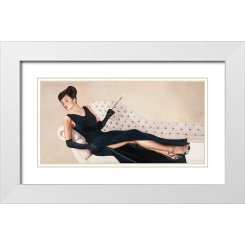 Like a Movie White Modern Wood Framed Art Print with Double Matting by Benson, Pierre
