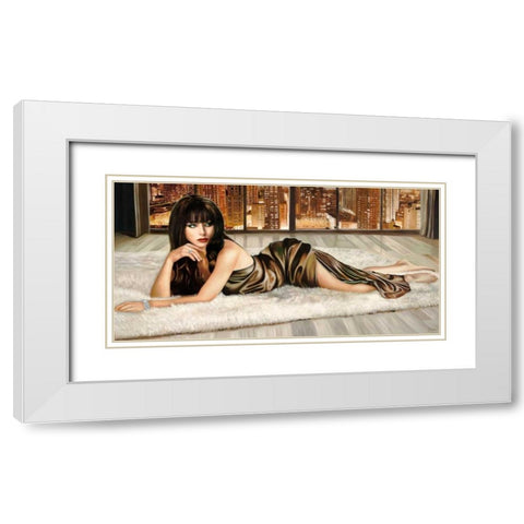 Venus in NYC White Modern Wood Framed Art Print with Double Matting by Benson, Pierre