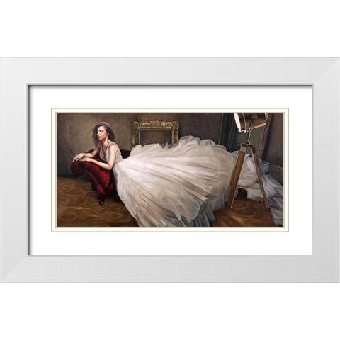 The White Dress White Modern Wood Framed Art Print with Double Matting by Benson, Pierre