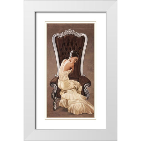Beautiful Queen I White Modern Wood Framed Art Print with Double Matting by Benson