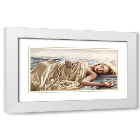 Sleeping Beauty White Modern Wood Framed Art Print with Double Matting by Benson, Pierre