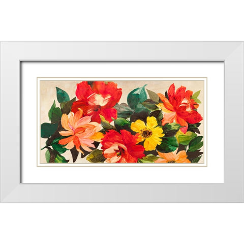 Estate in giardino White Modern Wood Framed Art Print with Double Matting by Borgese, Anna