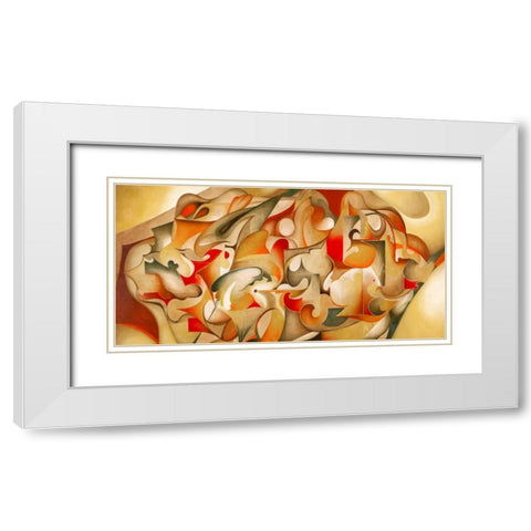 Estate White Modern Wood Framed Art Print with Double Matting by Ceccarelli, Laura