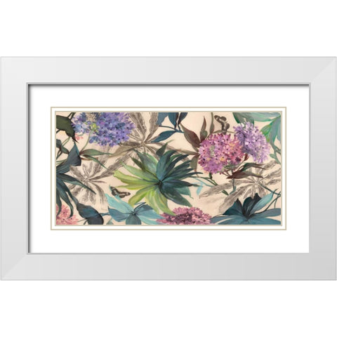 Hydrangeas Panel White Modern Wood Framed Art Print with Double Matting by Grant, Eve C.