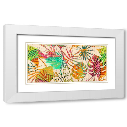 Palm Festoon White Modern Wood Framed Art Print with Double Matting by Grant, Eve C.
