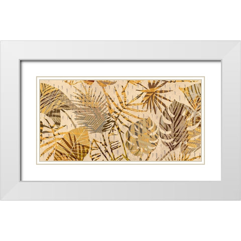 Golden Palms White Modern Wood Framed Art Print with Double Matting by Grant, Eve C.