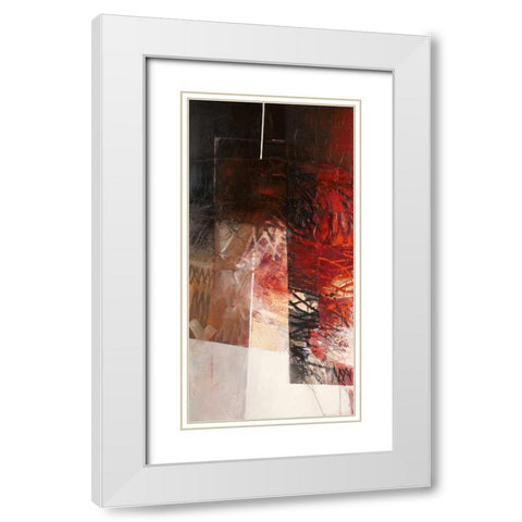 Paesaggio I White Modern Wood Framed Art Print with Double Matting by Censini