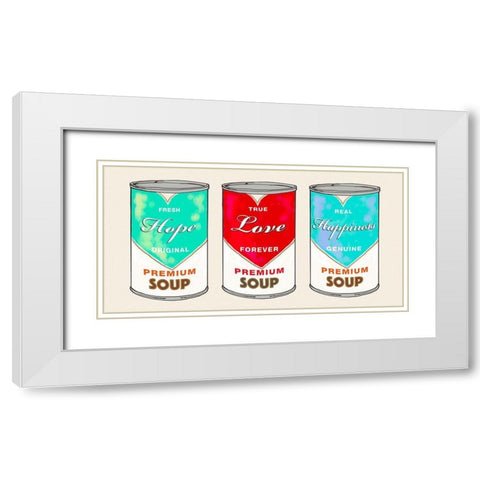 Tastes of Life White Modern Wood Framed Art Print with Double Matting by Beyon, Carlos