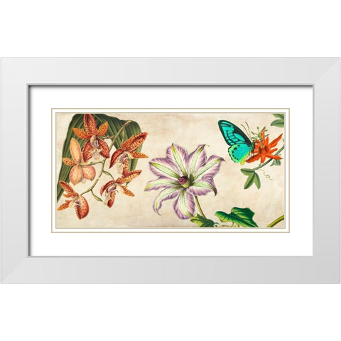 Panneau Botanique I White Modern Wood Framed Art Print with Double Matting by Dellal, Remy