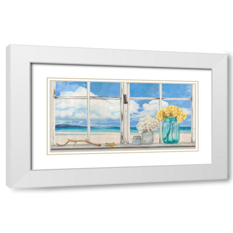 Atlantique White Modern Wood Framed Art Print with Double Matting by Dellal, Remy