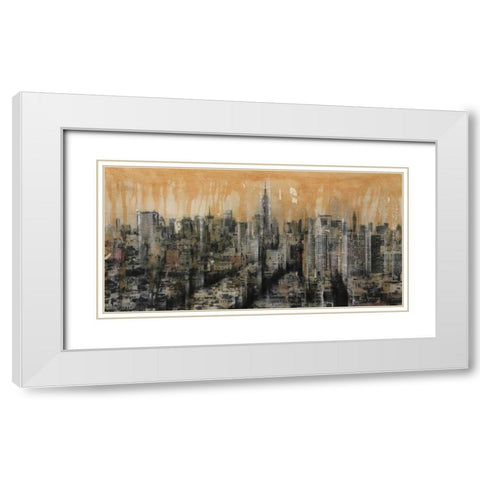 NYC6 White Modern Wood Framed Art Print with Double Matting by Moschetta, Dario