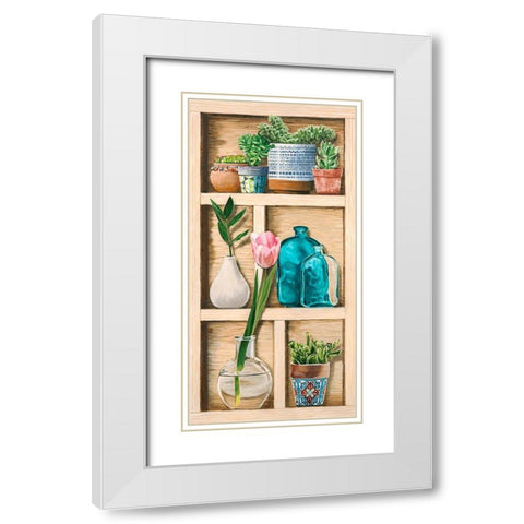 Collection de Memoires III White Modern Wood Framed Art Print with Double Matting by Dolci, Elena