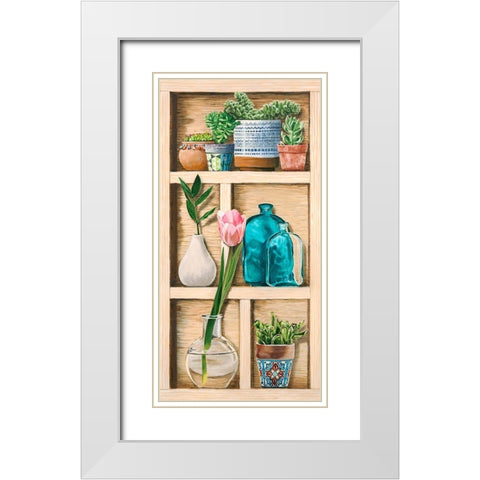 Collection de Memoires III White Modern Wood Framed Art Print with Double Matting by Dolci, Elena