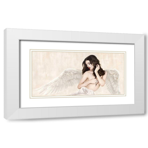 Inspiring Angel - detail White Modern Wood Framed Art Print with Double Matting by Duval, Sonya