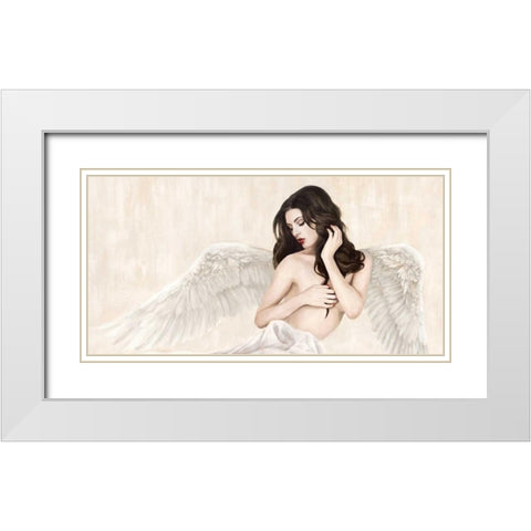 Inspiring Angel - detail White Modern Wood Framed Art Print with Double Matting by Duval, Sonya