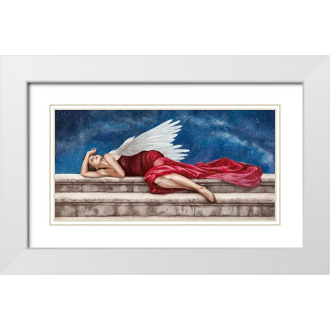 Under a Starry Night White Modern Wood Framed Art Print with Double Matting by Duval, Sonya