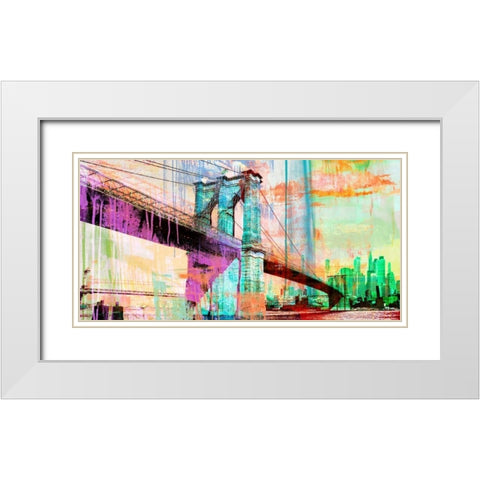 The Bridge 2.0 White Modern Wood Framed Art Print with Double Matting by Chestier, Eric