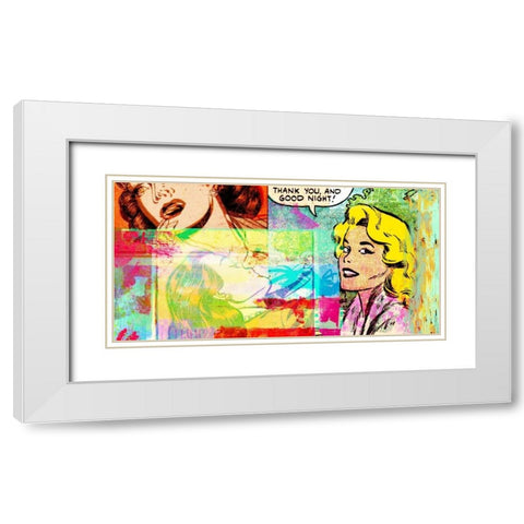 Thank You and Good Night White Modern Wood Framed Art Print with Double Matting by Chestier, Eric