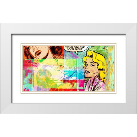 Thank You and Good Night White Modern Wood Framed Art Print with Double Matting by Chestier, Eric