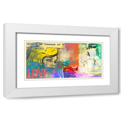 True Love! White Modern Wood Framed Art Print with Double Matting by Chestier, Eric