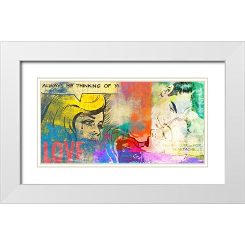 True Love! White Modern Wood Framed Art Print with Double Matting by Chestier, Eric