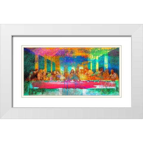 The Last Supper 2.0 White Modern Wood Framed Art Print with Double Matting by Chestier, Eric