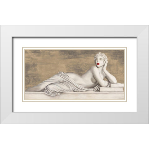 Eternal Beauty White Modern Wood Framed Art Print with Double Matting by Eleanor, Setti
