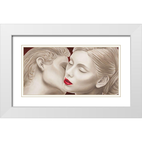 Eternal Lovers White Modern Wood Framed Art Print with Double Matting by Eleanor, Setti