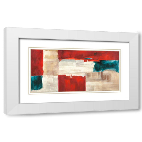 Segment White Modern Wood Framed Art Print with Double Matting by Falcone, Ruggero