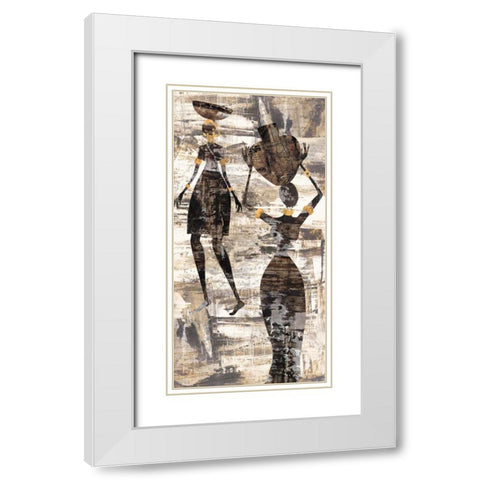 Africa I White Modern Wood Framed Art Print with Double Matting by Fields, Cynthia