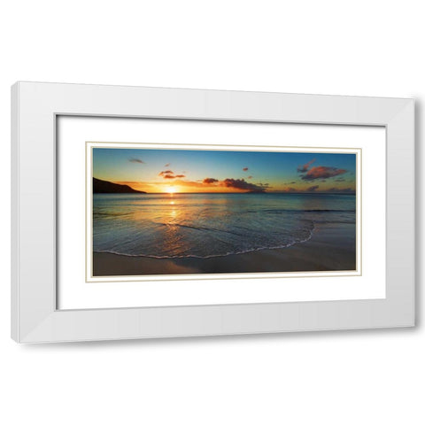 Baie Beau Vallon, Seychelles White Modern Wood Framed Art Print with Double Matting by Krahmer, Frank