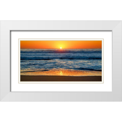 Sunset impression, Leeuwin National Park, Australia White Modern Wood Framed Art Print with Double Matting by Krahmer, Frank
