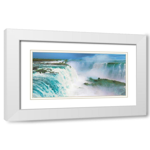 Iguazu Falls, Brazil White Modern Wood Framed Art Print with Double Matting by Frank, Krahmer