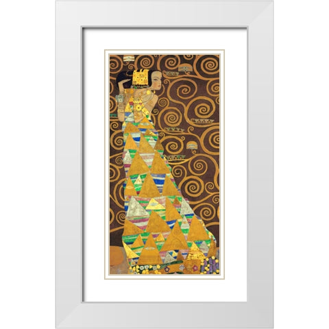Tree of Life-Brown I White Modern Wood Framed Art Print with Double Matting by Klimt, Gustav