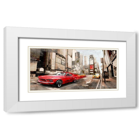 Red Rocket White Modern Wood Framed Art Print with Double Matting by Baldo, Ivan