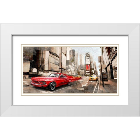 Red Rocket White Modern Wood Framed Art Print with Double Matting by Baldo, Ivan