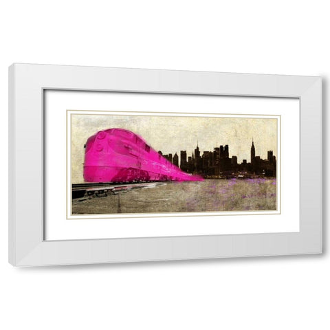 Steam Power White Modern Wood Framed Art Print with Double Matting by Baldo, Ivan