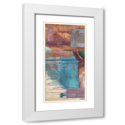 Kaleidos I White Modern Wood Framed Art Print with Double Matting by Corrado, Italo
