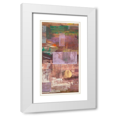 Kaleidos II White Modern Wood Framed Art Print with Double Matting by Corrado, Italo