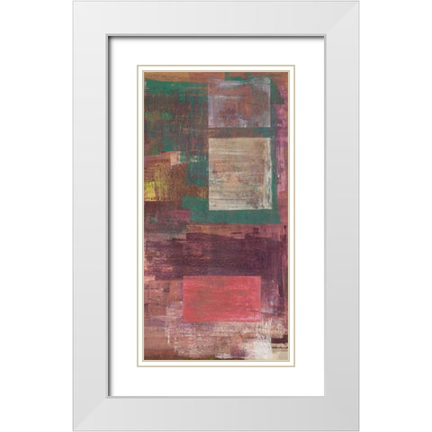 Kaleidos III White Modern Wood Framed Art Print with Double Matting by Corrado, Italo