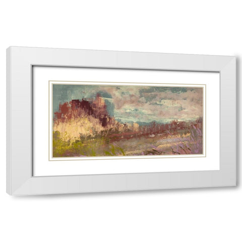 Paesaggio White Modern Wood Framed Art Print with Double Matting by Corrado, Italo