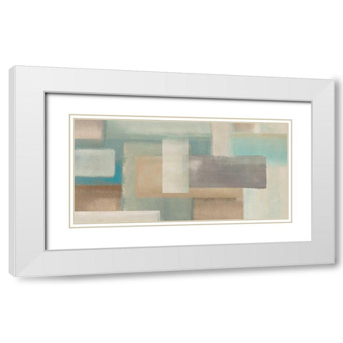 Azure White Modern Wood Framed Art Print with Double Matting by Corrado, Italo