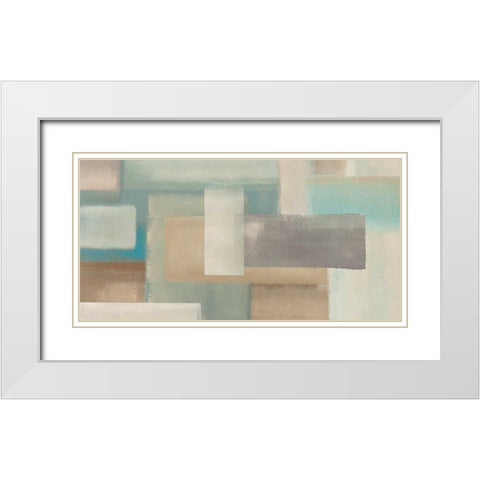 Azure White Modern Wood Framed Art Print with Double Matting by Corrado, Italo